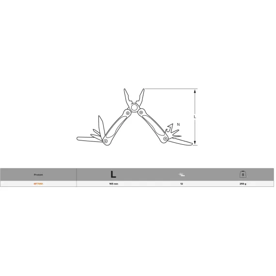 Bahco 12-i-1 multiverktøy